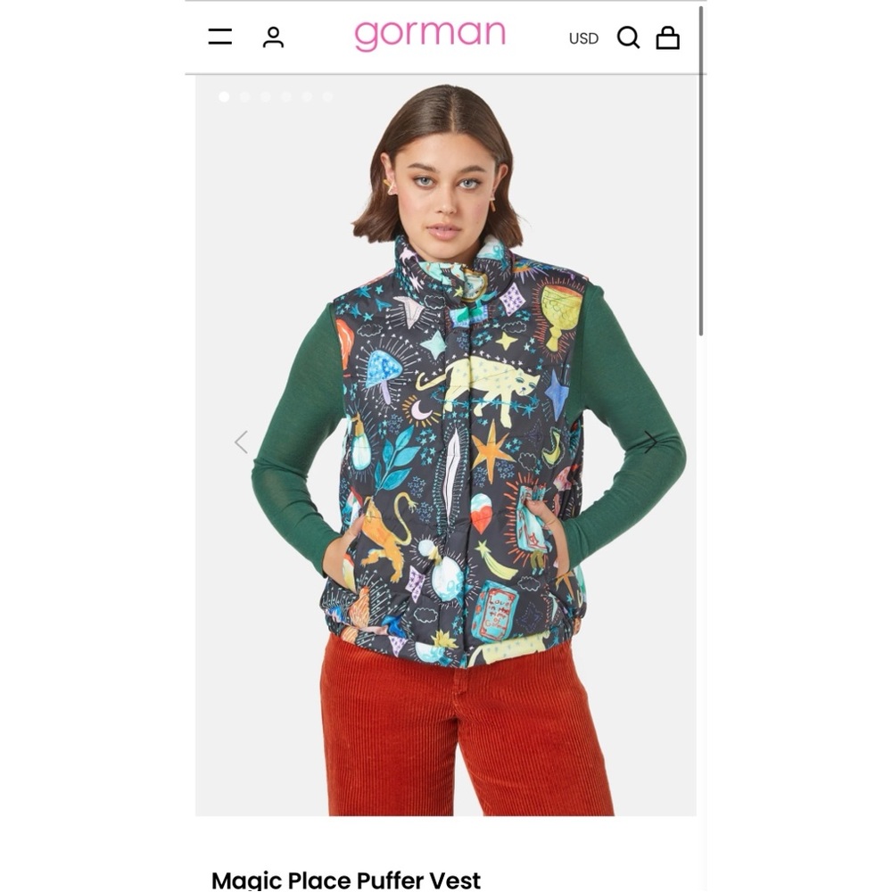 NWT Gorman Magic Place Puffer Vest